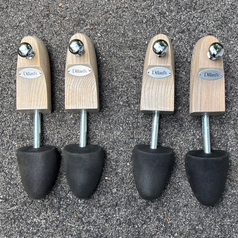 Dillard's Wooden Shoe Trees - Black Foam Toe Inserts